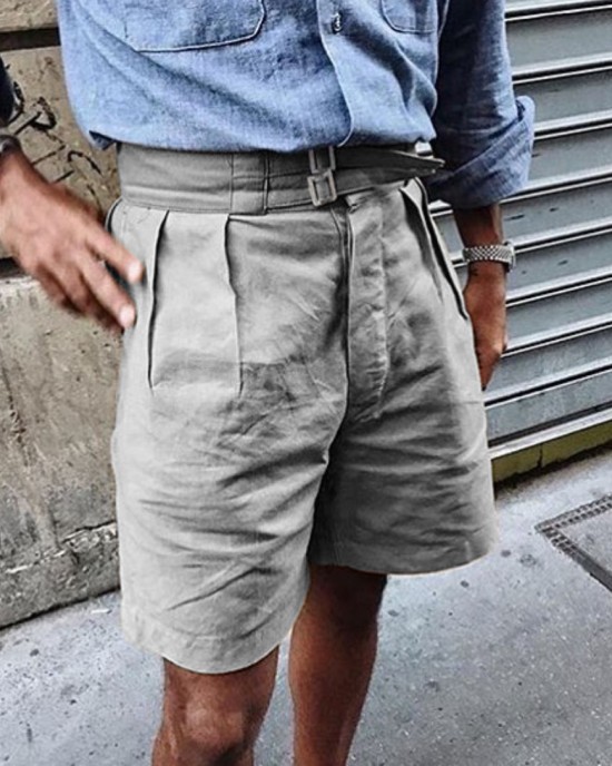 Retro and improved button down polo shorts