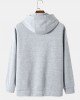 Men Knitted Pure Solid Color Zip Double Pockets Hooded Casual Hooded Jackets