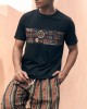 Mens Ethnic Pattern Crew Neck Casual Short Sleeve T  Shirts