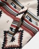 Men Geometric Printed Striped Button Slant Pockets Lapel Jackets