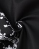 Mens Monochrome Japanese Floral Print 3 4 Sleeve Kimono