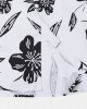 Mens Monochrome Floral Print Button Up Short Sleeve Shirts